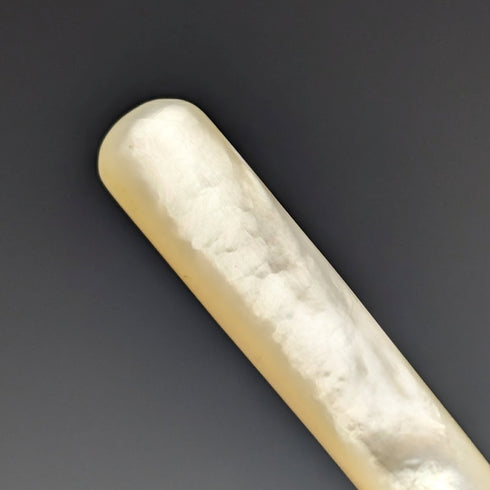 Early 20th Century British Antique White Pearl Shell Handle Jam Spoon Pair Boxed